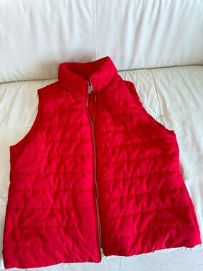 Michael Kors Bright Red Quilted Vest